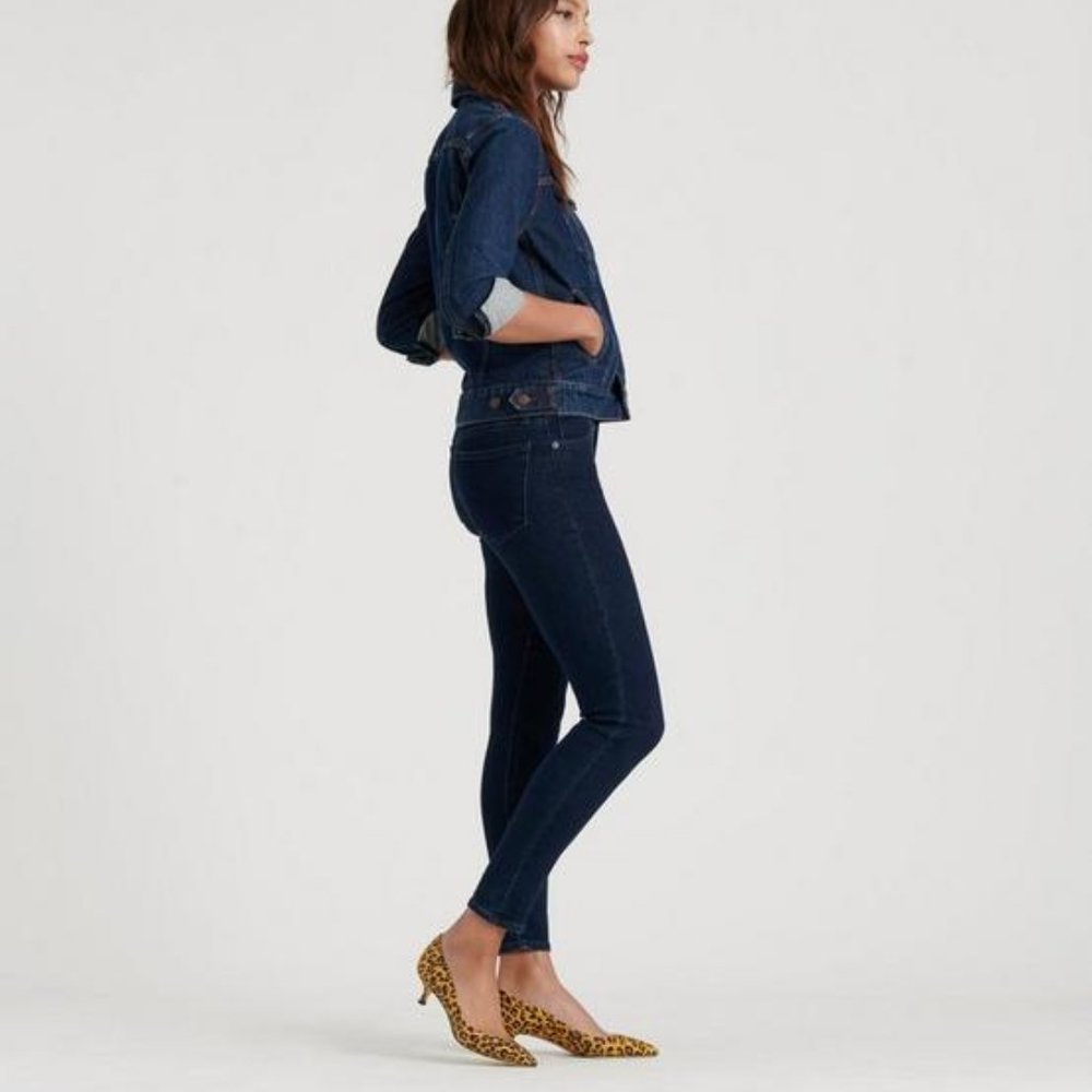 New Lucky Brand Dark Blue Brook Skinny Jea…